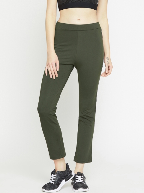 

PERFKT-U Women Olive Green Solid Track Pant
