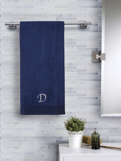 

MASPAR Blue Solid 550 GSM D Monograme Cotton Bath Towel