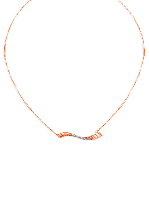 

Mia by Tanishq 14KT Rose Gold Diamond Necklace