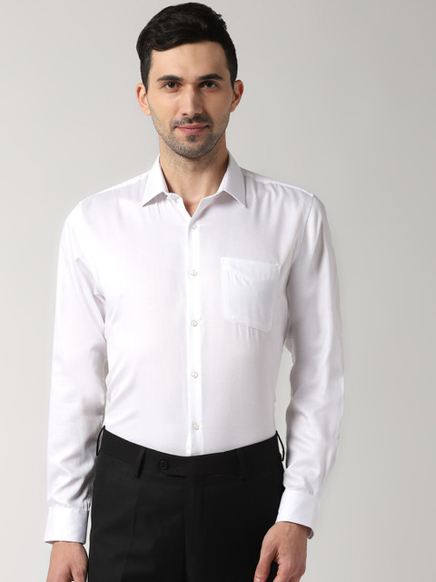 

Peter England Men White Regular Fit Solid Formal Shirt