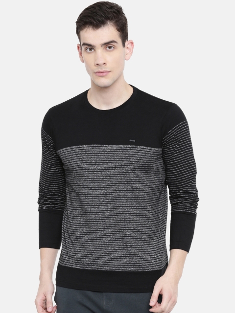 

Proline Men Black Striped Round Neck T-shirt