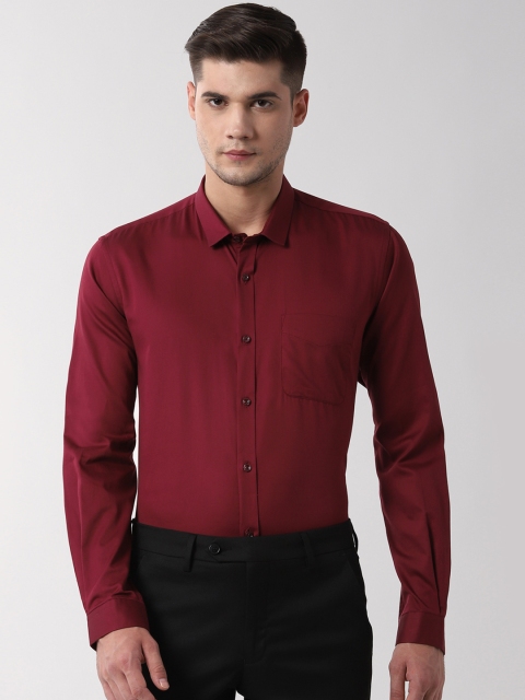 

Peter England Men Maroon Slim Fit Solid Formal Shirt