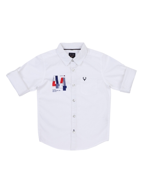 

Allen Solly Junior Boys White Slim Fit Solid Casual Shirt