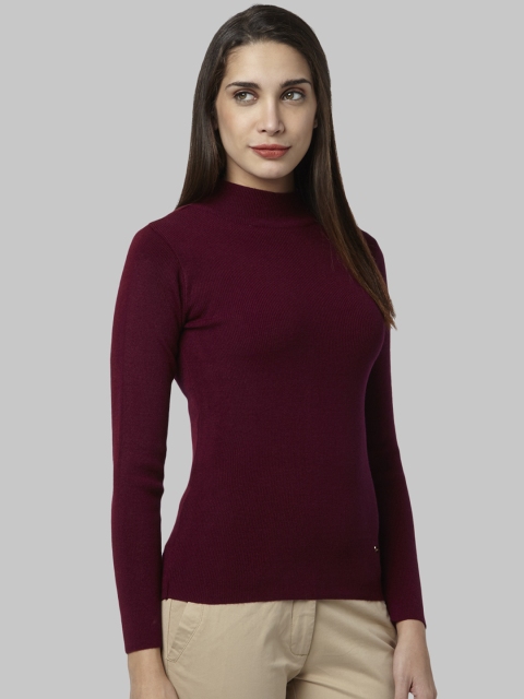 

Park Avenue Woman Women Maroon Solid Sweater