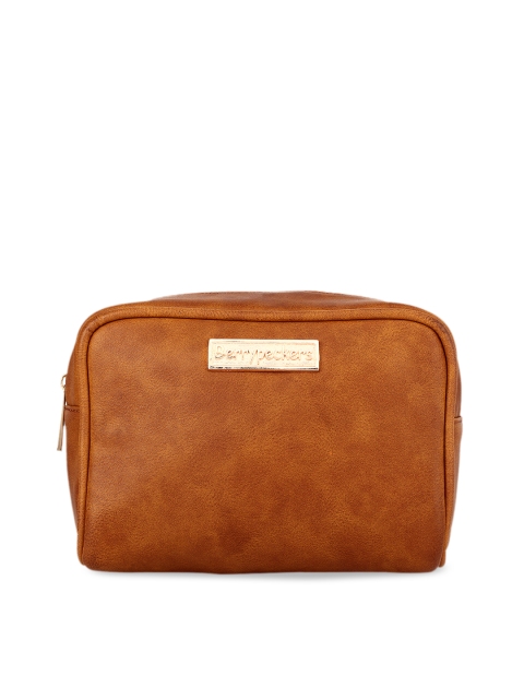 

Berrypeckers Tan Brown Solid Clutch