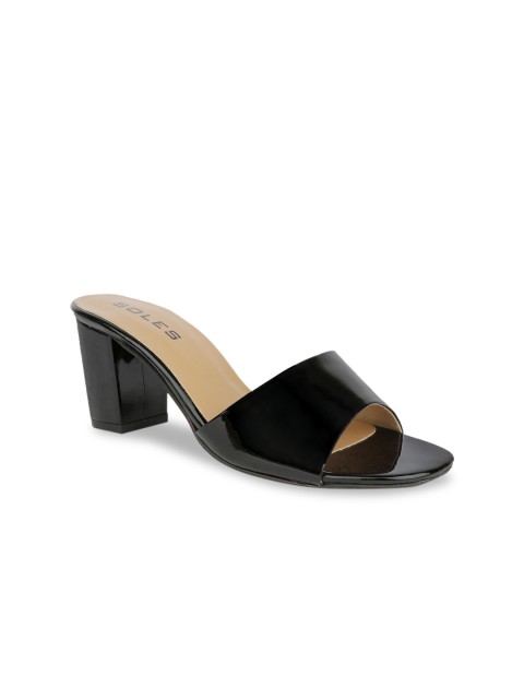 

SOLES Women Black Solid Heels