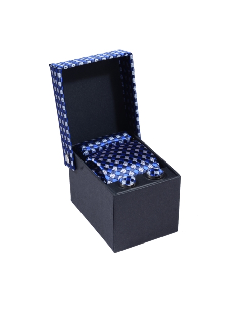 

Tossido Men Blue & Silver Accessory Gift Set