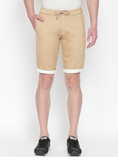 

beevee Men Beige Solid Regular Fit Regular Shorts
