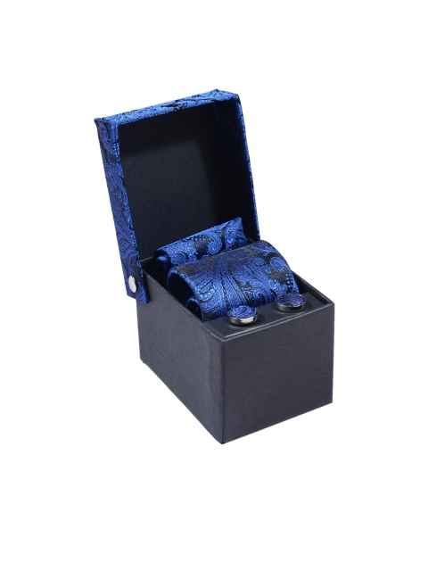 

Tossido Men Blue & Silver Accessory Gift Set
