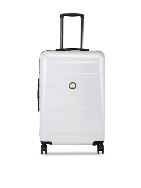 

DELSEY Grey Solid Comete Hard-Sided Cabin Trolley Suitcase, Silver