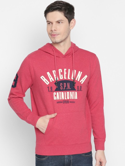 

Basics Men Red Printed Jacket