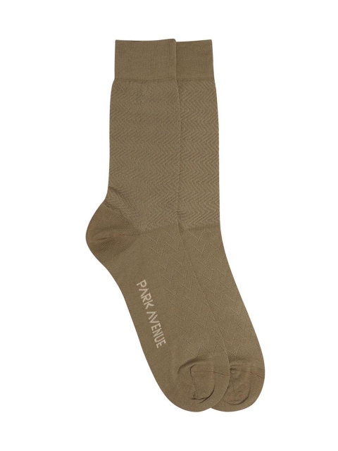 

Park Avenue Men Brown Solid Calf-Length Socks