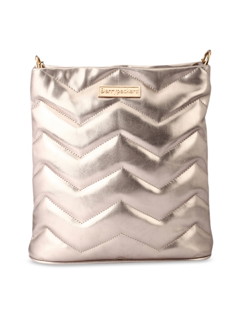 

Berrypeckers Gold-Toned Solid Sling Bag
