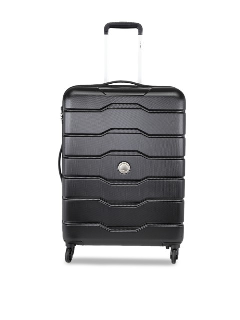 

DELSEY Black Solid Accra Hard-Sided Large Trolley Suitcase