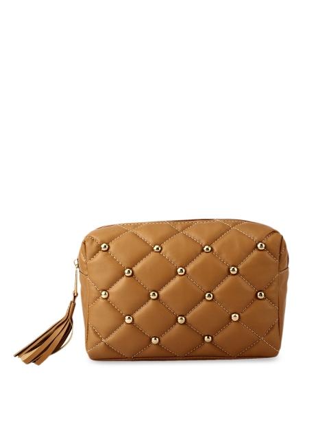 

Berrypeckers Tan Brown Textured Clutch