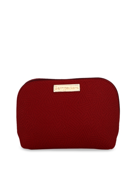 

Berrypeckers Maroon Solid Clutch