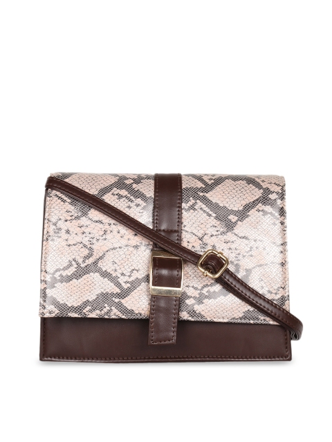 

Berrypeckers Women Brown & Beige Printed Sling Bag