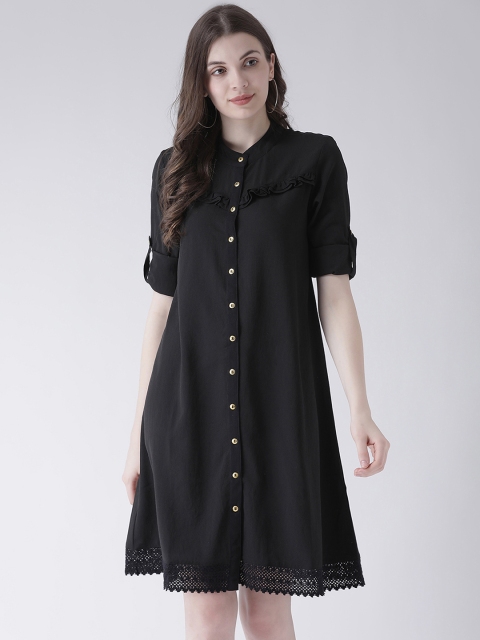 MsFQ Women Black Shirt Dress