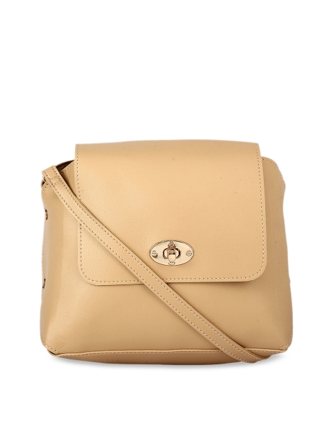 

Berrypeckers Beige Solid Sling Bag