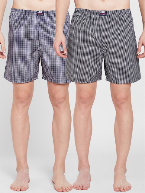 

BODYX Men Pack of 2 Assorted Checked Boxers BX22