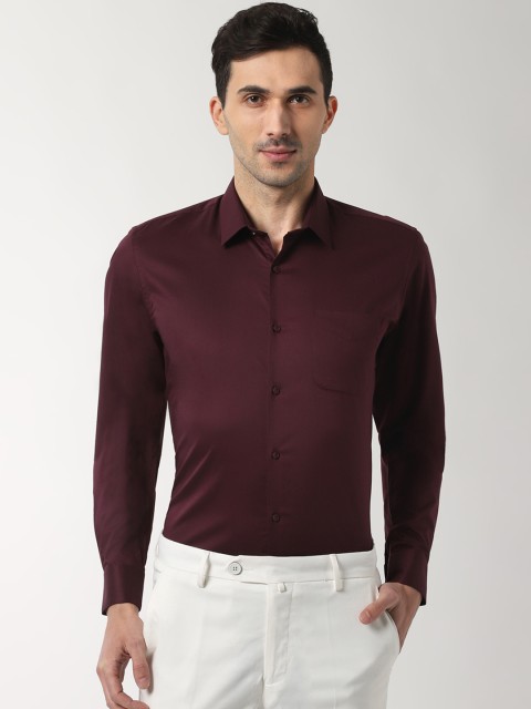 

Peter England Men Maroon Slim Fit Solid Formal Shirt