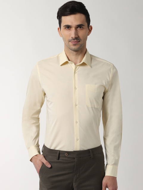 

Peter England Men Yellow Slim Fit Solid Formal Shirt