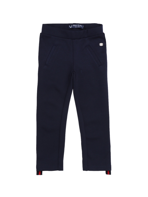 

Allen Solly Junior Girls Navy Blue Regular Fit Solid Regular Trousers