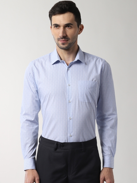 

Peter England Men Blue Nuvo Regular Fit Striped Formal Shirt