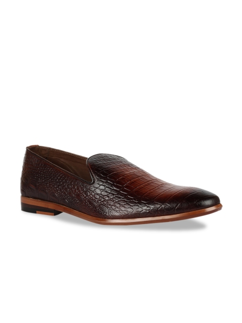 

Franco Leone Men Tan Brown Slip-On Formal Shoes