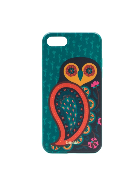 

Chumbak Teal Blue Paisley Floral Owl iPhone 8 and SE Case