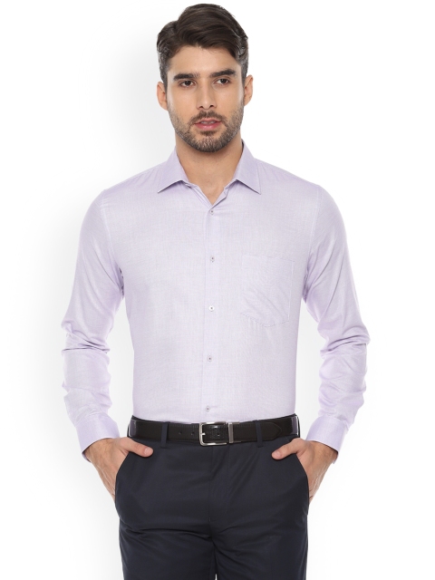 

Van Heusen Men Purple Tight Slim Fit Self Design Formal Shirt