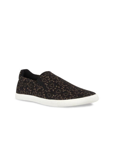 

Franco Leone Men Black Slip-On Sneakers