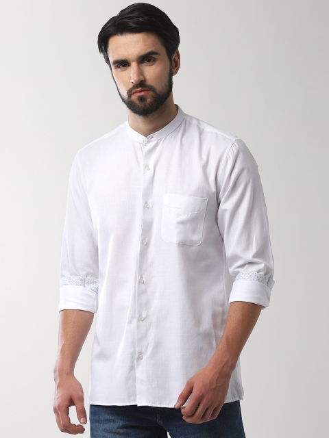 

Peter England Men White Nuvo Regular Fit Solid Casual Shirt