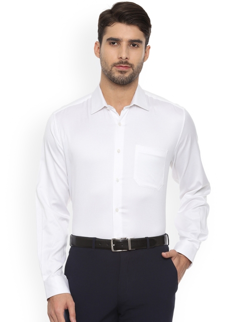 

Louis Philippe Men White Tight Slim Fit Self Design Formal Shirt