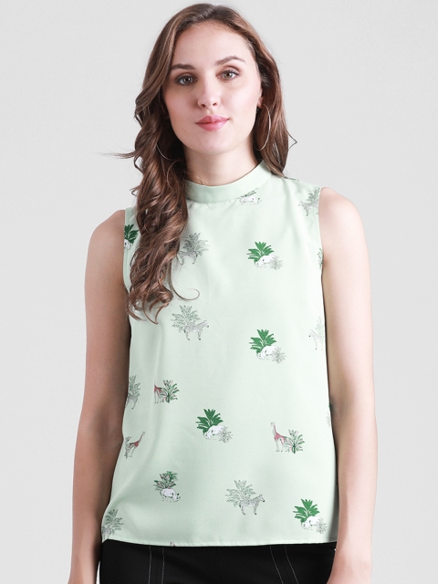 

Zink London Women Green Printed Top