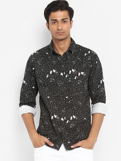 

Mufti Men Black Regular Fit Printed Casual Shirt