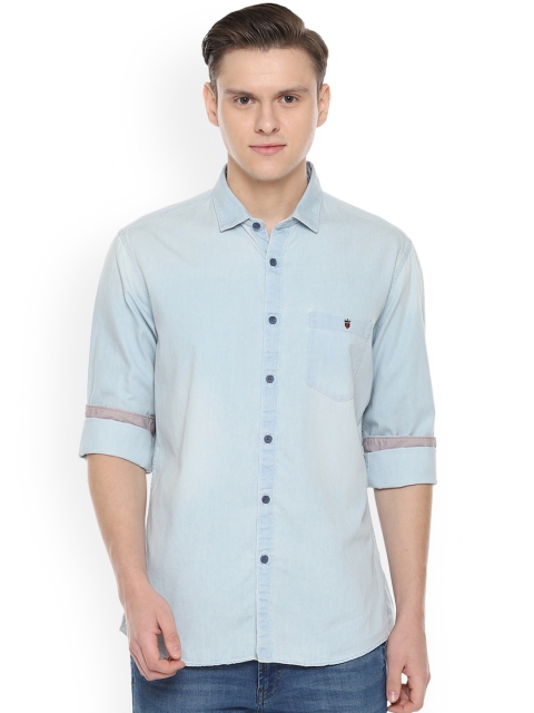 

Louis Philippe Jeans Men Blue Slim Fit Solid Casual Shirt