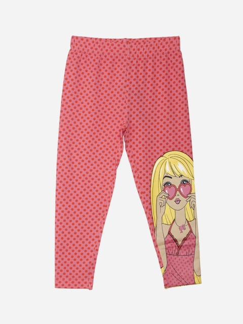 

Kids Ville Girls Pink Barbie Printed Legging