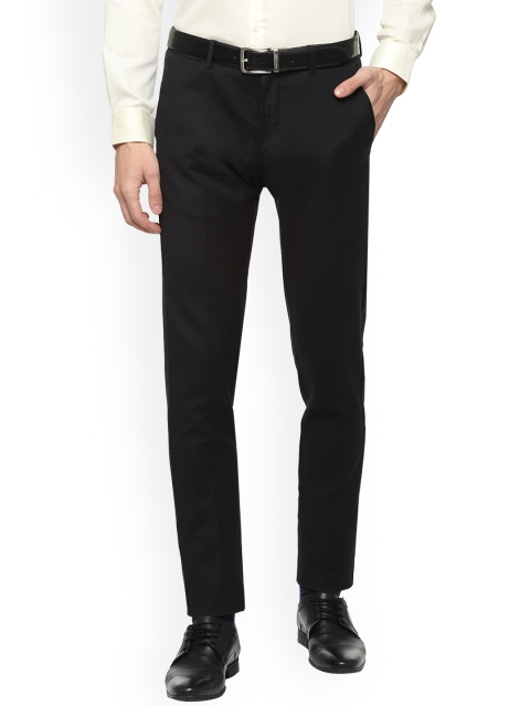 

Allen Solly Men Black Slim Fit Solid Formal Trousers