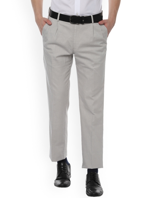 

Allen Solly Men Grey Classic Regular Fit Solid Formal Trousers