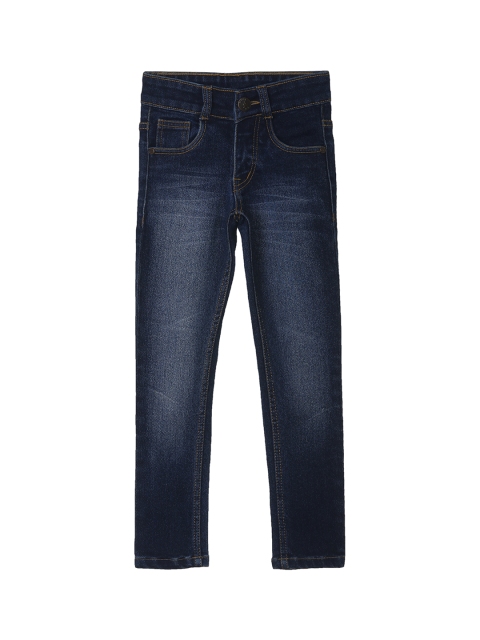 

612 league Boys Blue Regular Fit High-Rise Clean Look Jeans