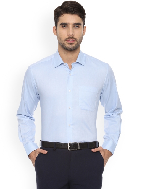 

Louis Philippe Men Blue Tight Slim Fit Solid Formal Shirt