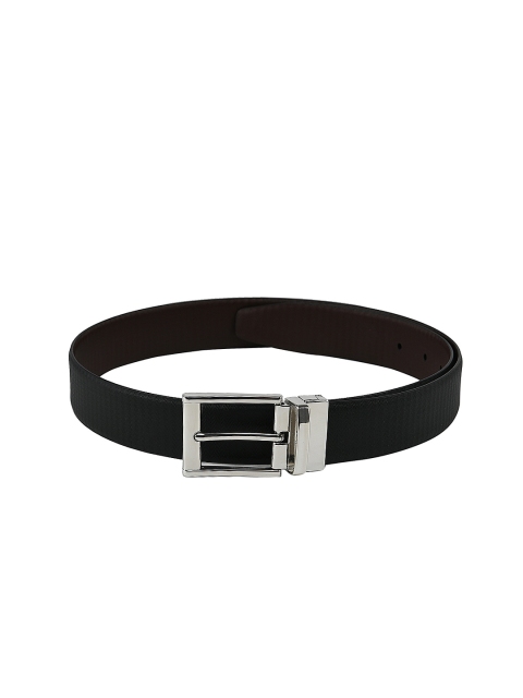 

Tossido Men Black Textured Leather Belt