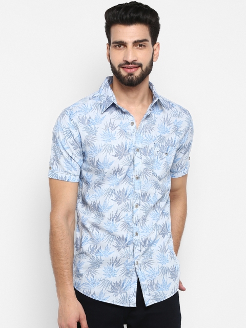 

Mufti Men Blue Regular Fit Printed Casual Shirt