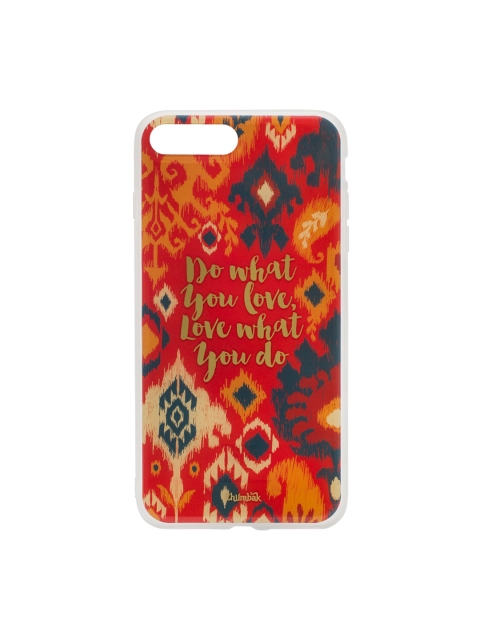

Chumbak Unisex Orange ikat Printed Iphone 8 plus Case