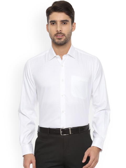 

Louis Philippe Men White Tight Slim Fit Self Design Formal Shirt