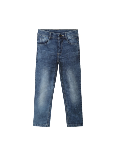

612 league Boys Navy Blue Regular Fit High-Rise Clean Look Jeans