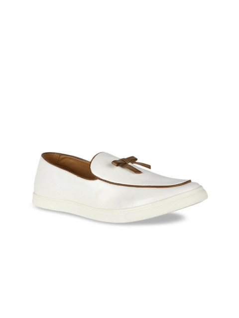 

Franco Leone Men White Slip-On Sneakers