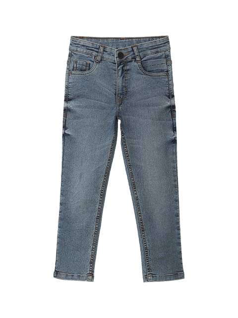 

612 league Boys Blue Regular Fit High-Rise Clean Look Jeans
