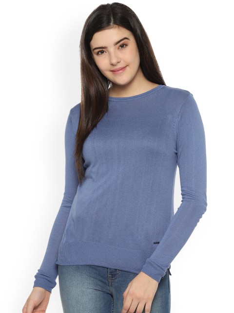 

Van Heusen Woman Blue Solid Top